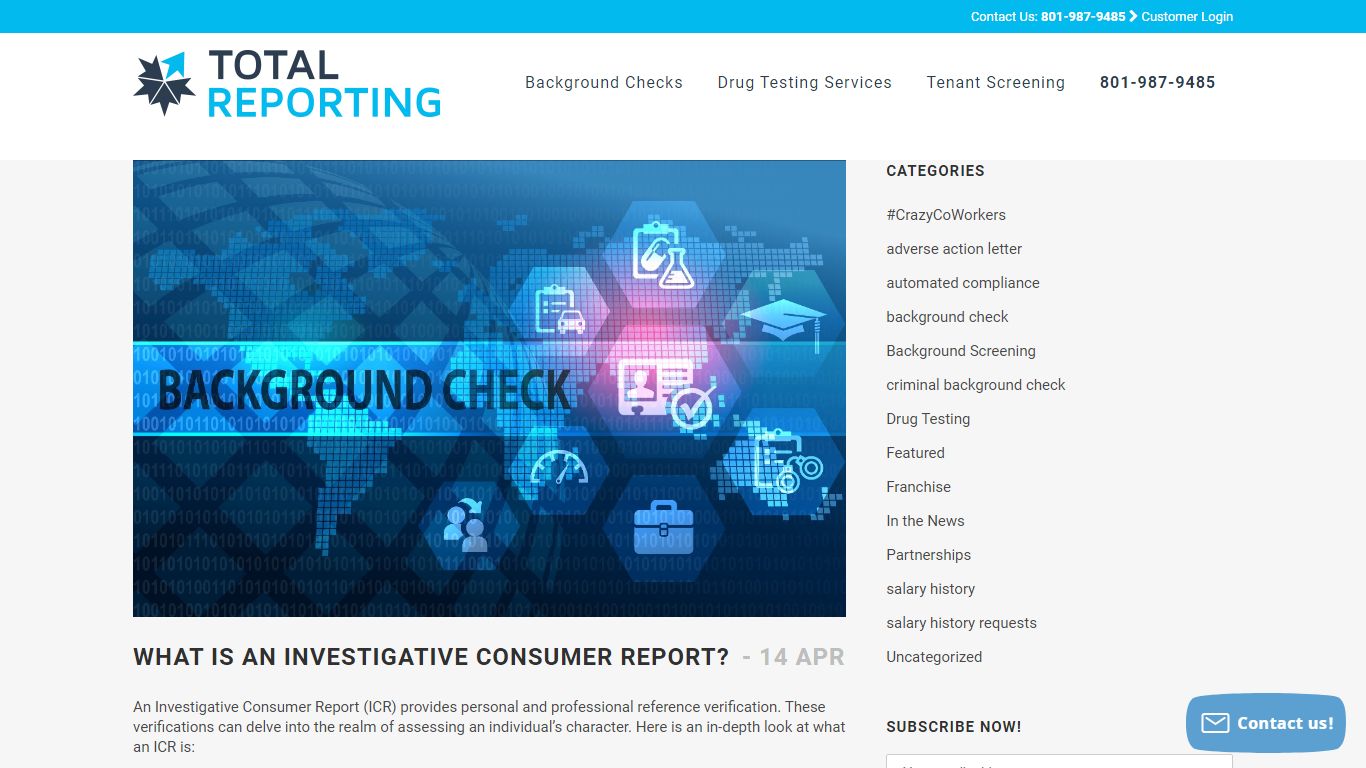 What is an Investigative Consumer Report? - Total Reporting